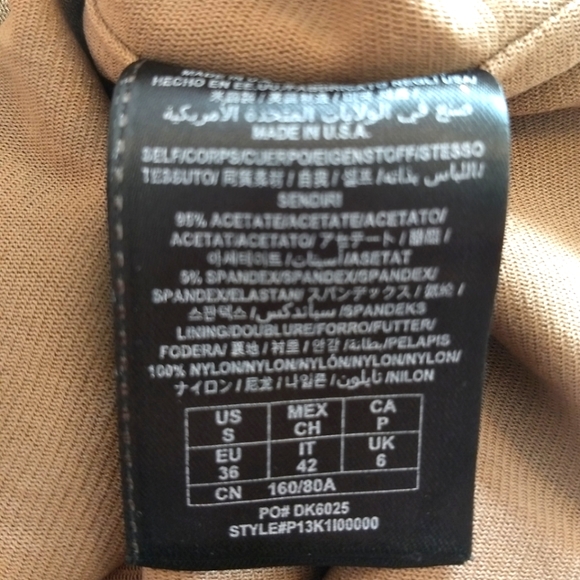 Guess by Marciano Tryst Glitter Chocolate Gold Dress Size Small - Picture 6 of 7